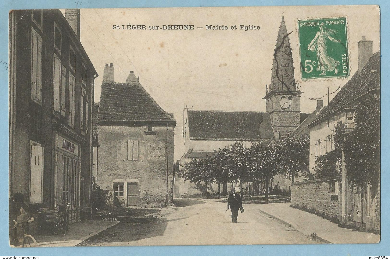 F0703  CPA  SAINT LEGER Sur DHEUNE  (Saône Et Loire)  Mairie Et Eglise   ++++++ - Sonstige & Ohne Zuordnung