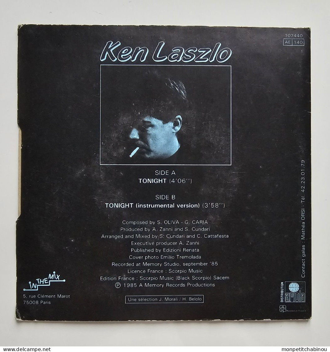 45T KEN LASZLO : Tonight - Altri - Inglese