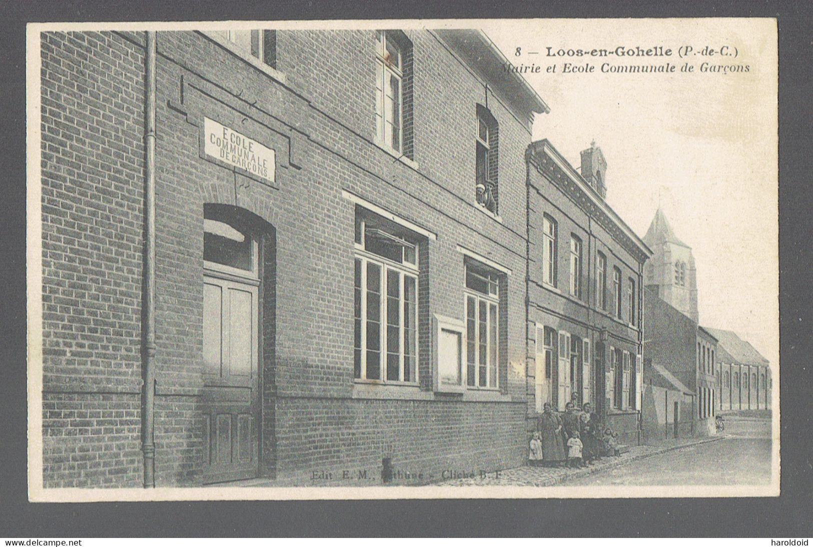 CPA 62 - LOOS EN GOHELLE - MAIRIE ET ECOLE COMMUNALE DE GARCONS - Sonstige & Ohne Zuordnung