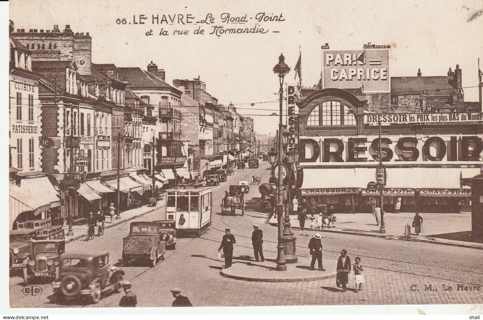 CPA LE HAVRE LE ROND POINT ET LA RUE DE NORMANDIE - Zonder Classificatie