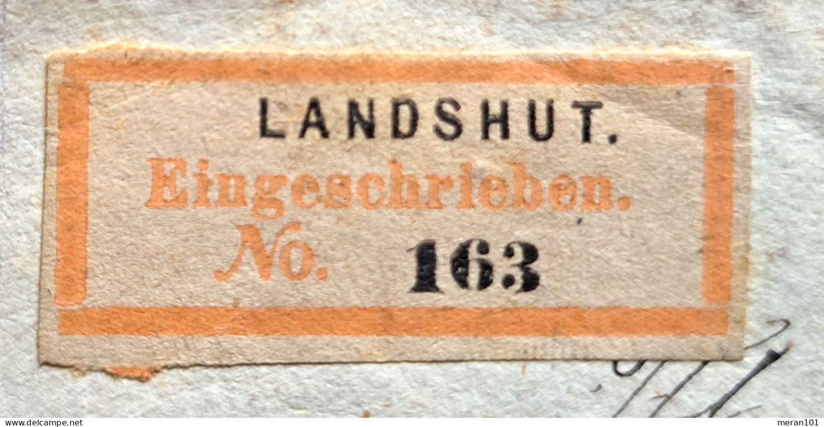 Bayern, Einschreiben Brief Vorderteil LANDSHUT, Paar 20 Pf. - Lettres & Documents