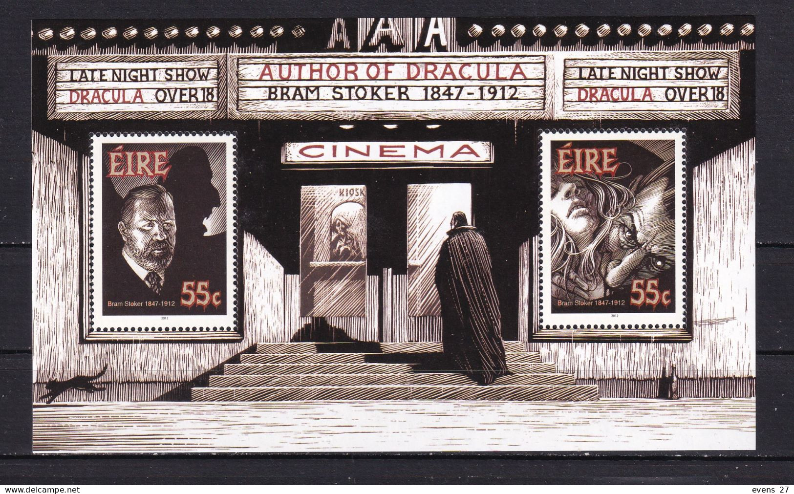 IRELAN-CINEMA  COUNT DRACULA.- BLOCK-MNH- - Unused Stamps