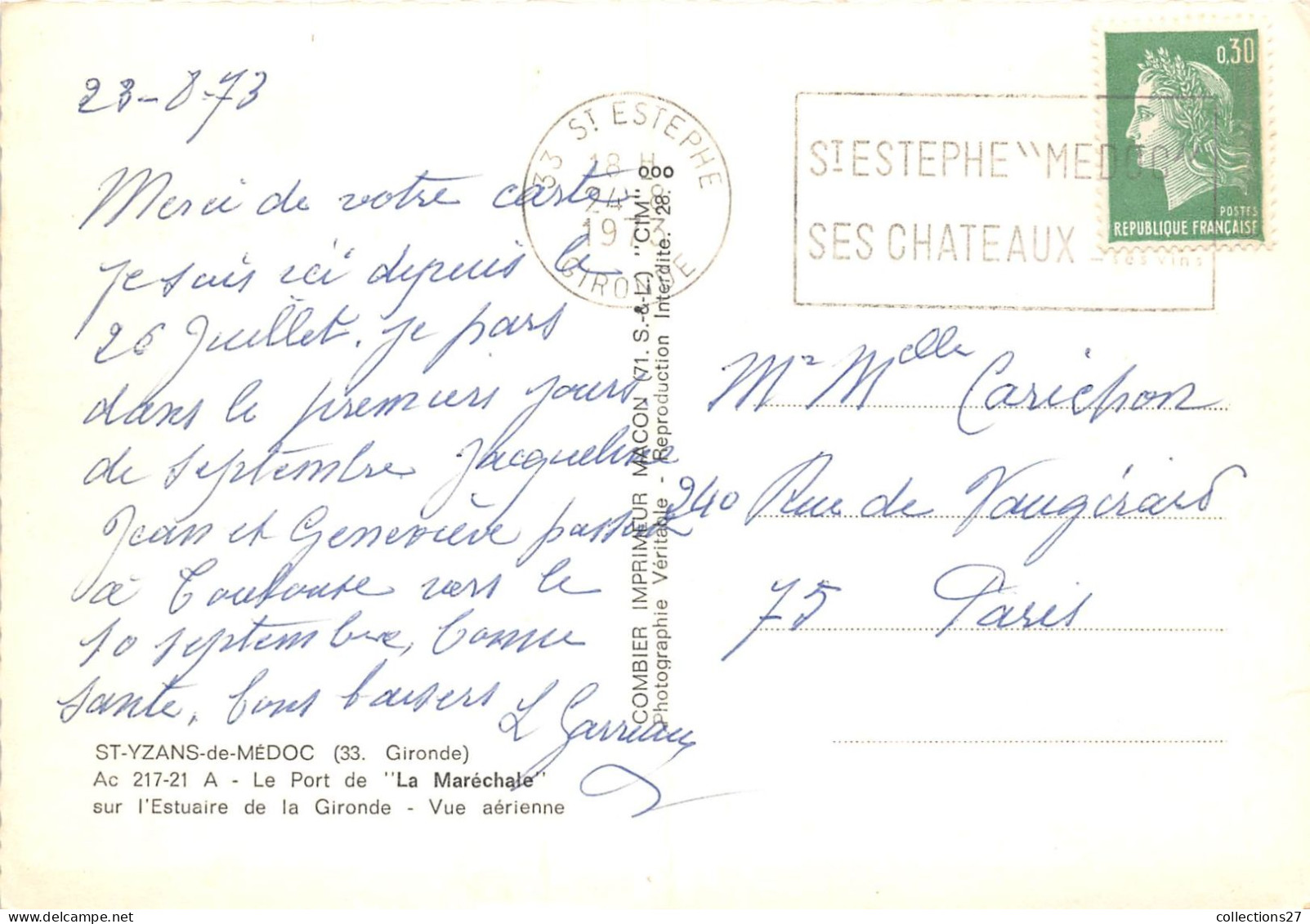 33-SAINT-YZANS-LE-MEDOC- LE PORT DE " LA MARECHALE " SUR L'ESTUAIRE DE LA GIRONDE VUE AERIENNE - Otros & Sin Clasificación