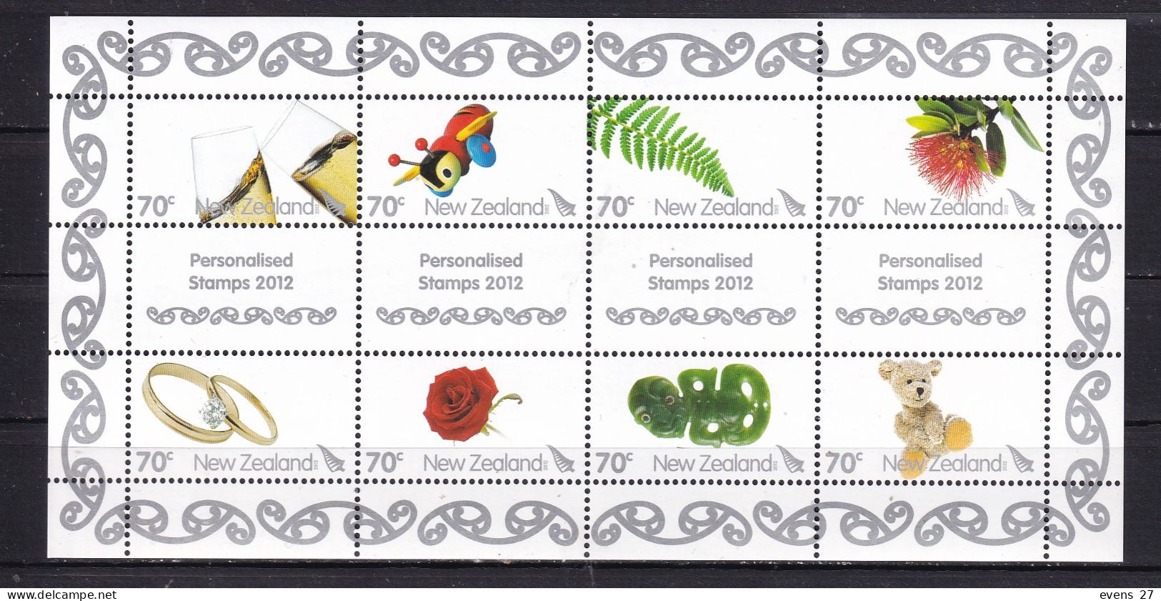 NEW ZEALAND- 2012-PERSONALISED STAMPS.- BLOCK-MNH- - Nuovi