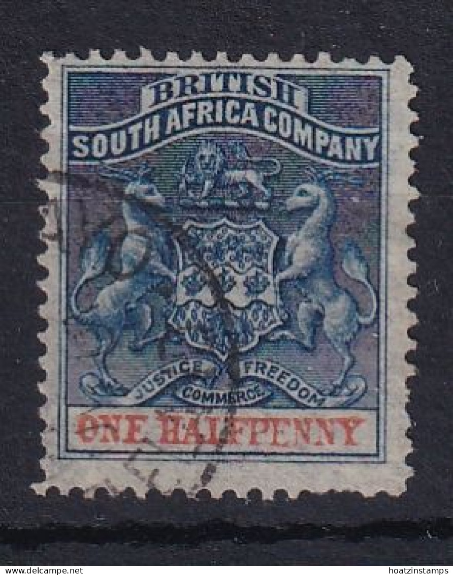 Rhodesia - BSAC: 1892/94   Arms    SG19     ½d   Deep Blue & Vermilion   Used  - Andere & Zonder Classificatie