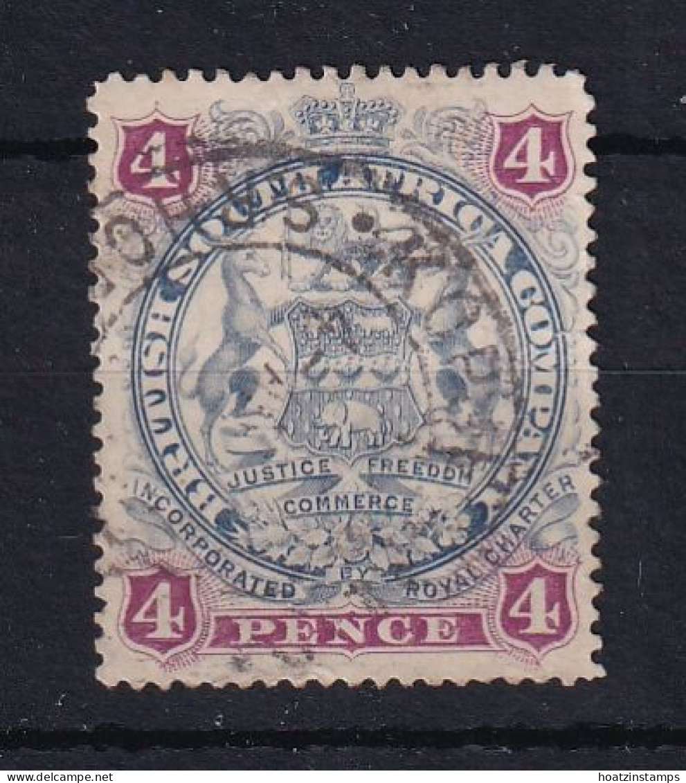 Rhodesia - BSAC: 1897   Arms    SG70     4d    Used    - Other & Unclassified