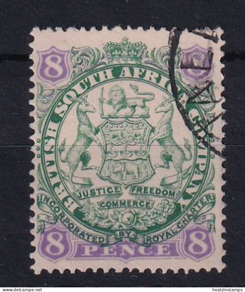 Rhodesia - BSAC: 1896/97   Arms    SG34     8d   [Die I - With Dot] Used    - Autres & Non Classés