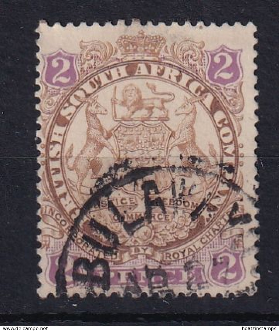 Rhodesia - BSAC: 1896/97   Arms    SG30     2d  Brown & Mauve  [Die I - With Dot] Used    - Otros & Sin Clasificación