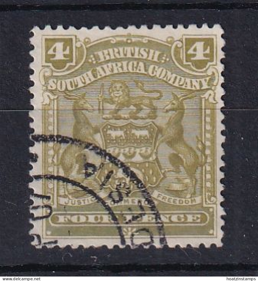 Rhodesia - BSAC: 1898-1908   Arms    SG82     4d     Used    - Andere & Zonder Classificatie