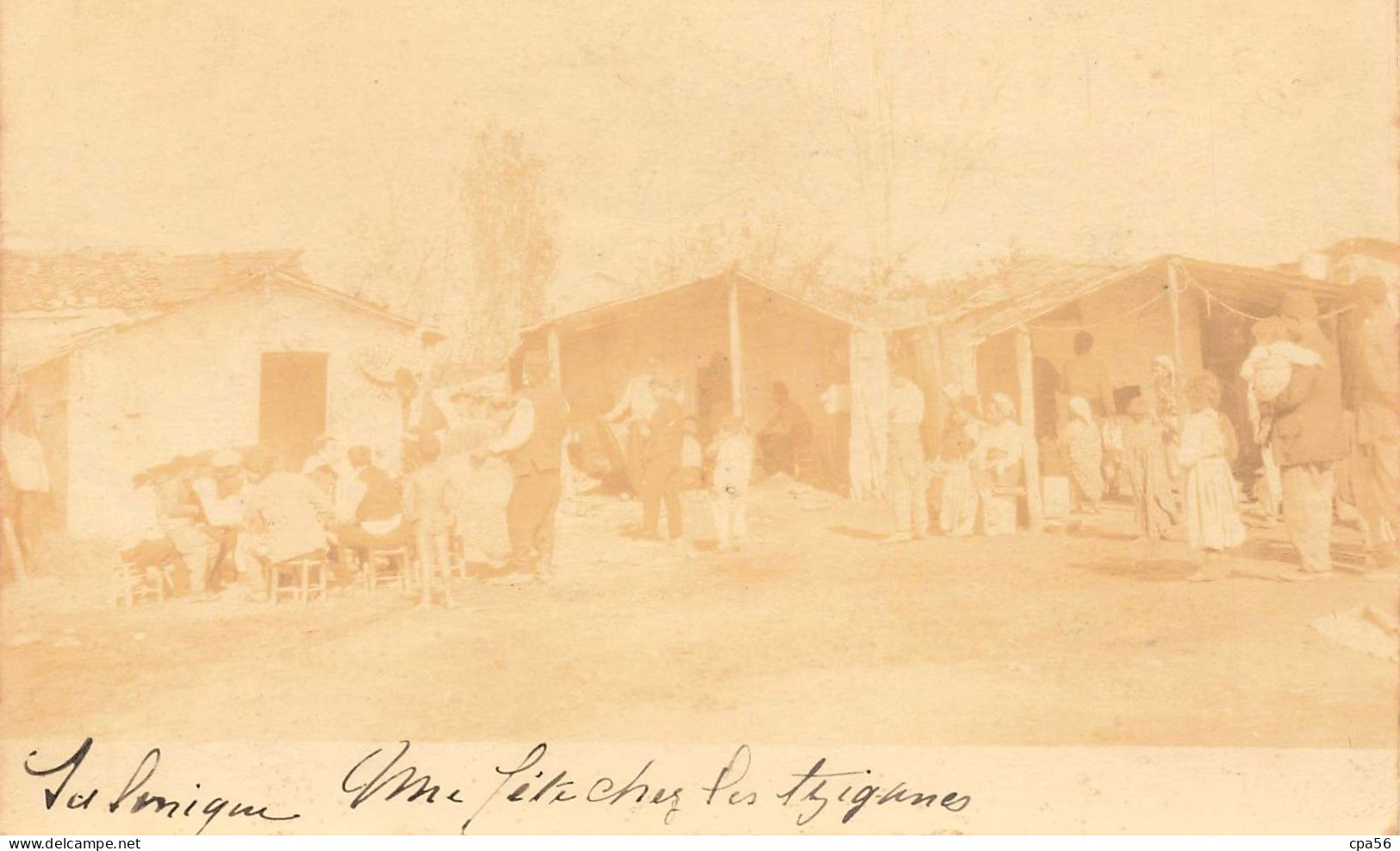 SALONICA 1917 - PHOTOCARD - Une Fête Chez Les TZIGANES - écrite Par G. HERMANT C.O.A Base Nouvelle A.O. Armée Orient - Greece