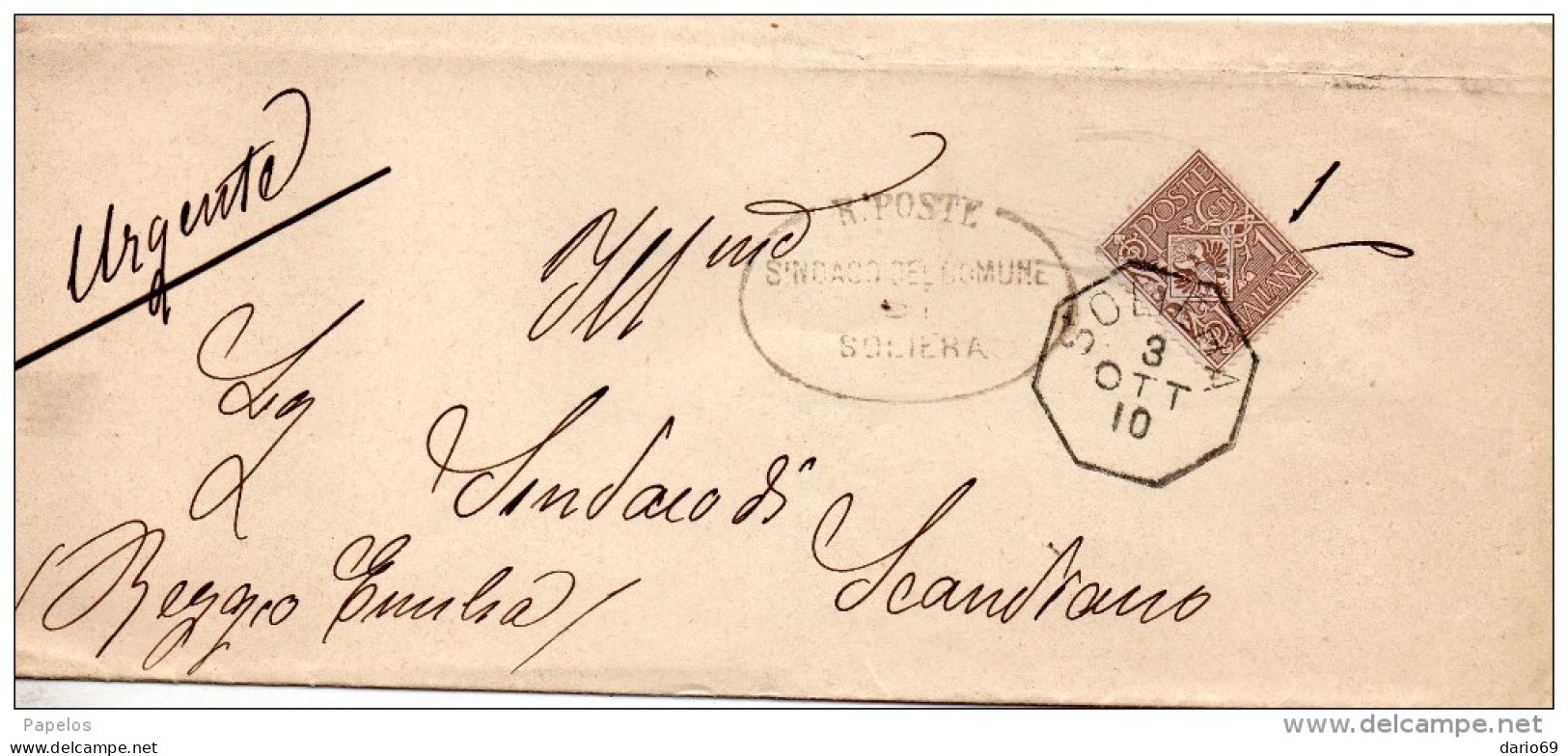 1910  LETTERA CON ANNULLO SOLIERA MODENA - Poststempel