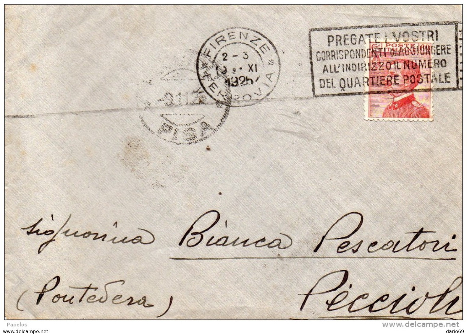 1934 CARTOLINA    CON ANNULLO  GENOVA  + TARGHETTA - Stamped Stationery