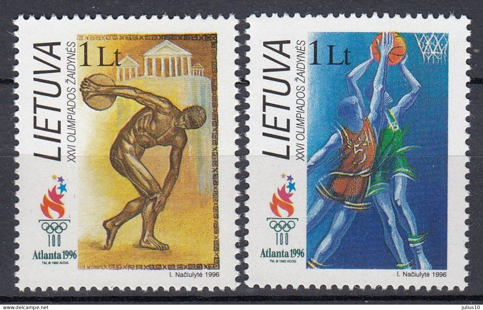 LITHUANIA 1996 Olympic Games MNH(**) Mi 615-616 #Lt1124 - Litauen