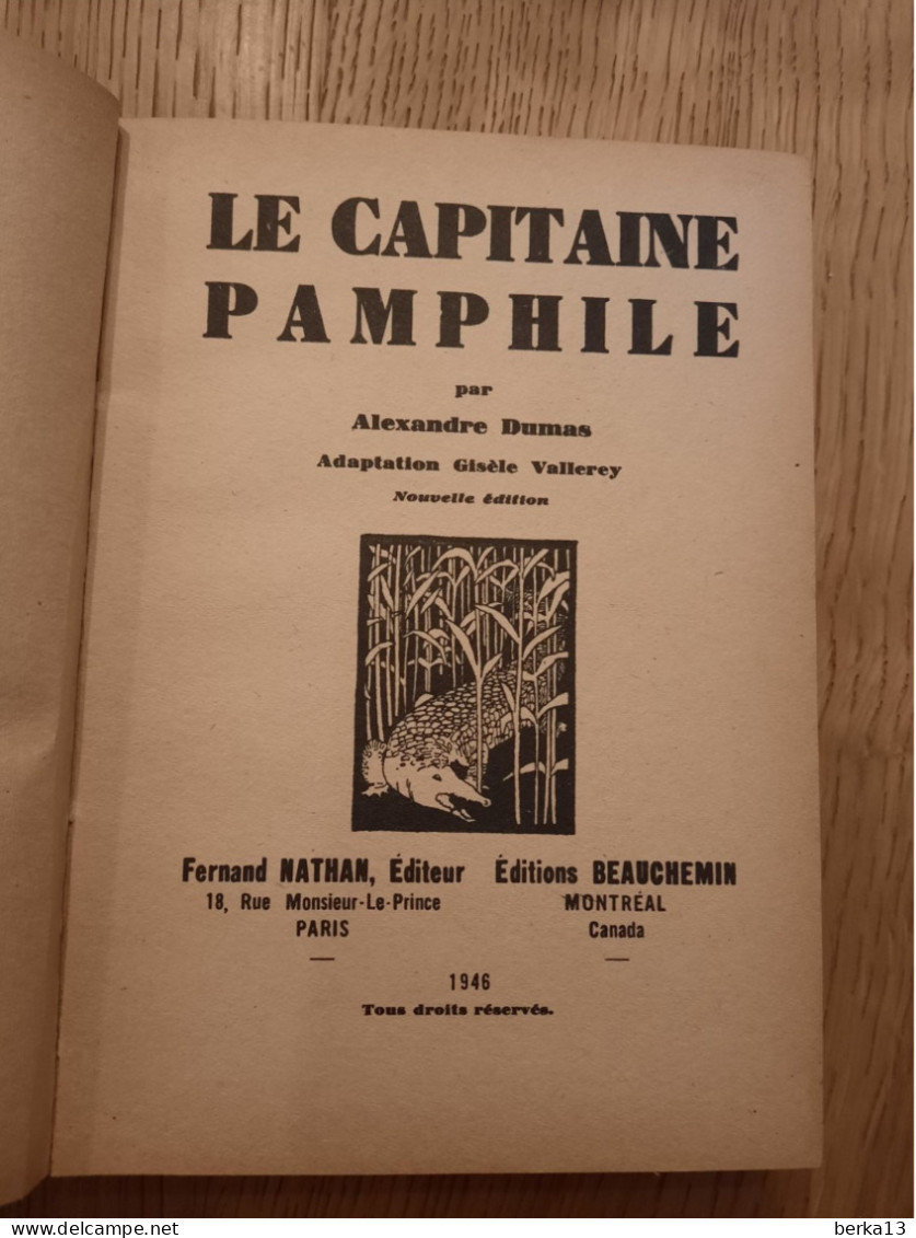 Le Capitaine Pamphile DUMAS 1946 - Andere & Zonder Classificatie