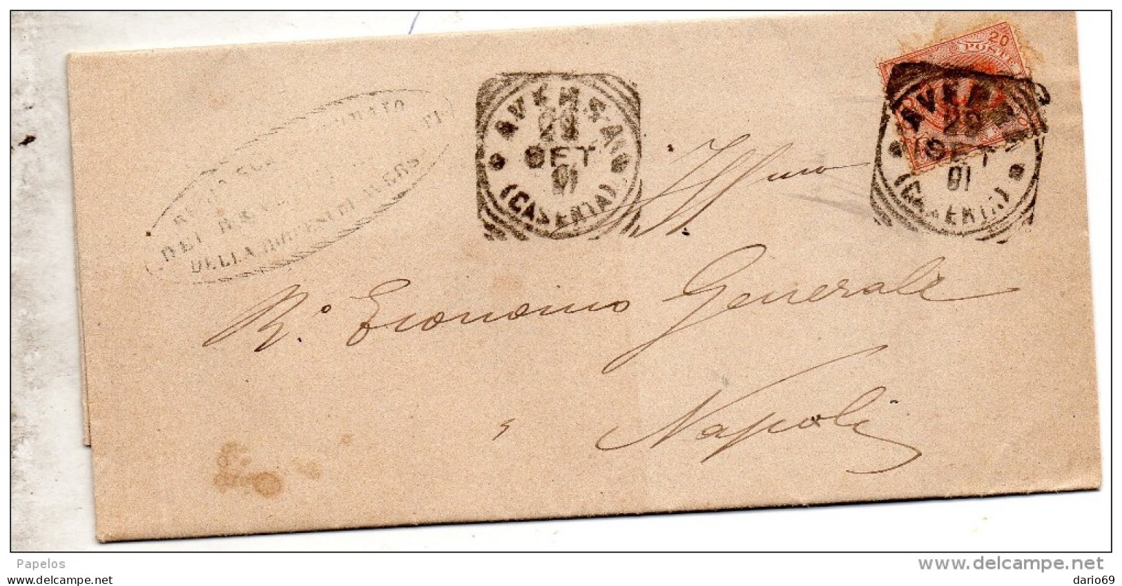 1901  LETTERA CON ANNULLO AVERSA - Poststempel