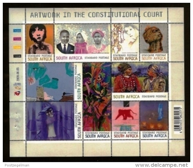 RSA, 2009, MNH Sheet Of Stamps  , SACC 1955, Artwork In Constitutional Court, F2563 - Ongebruikt