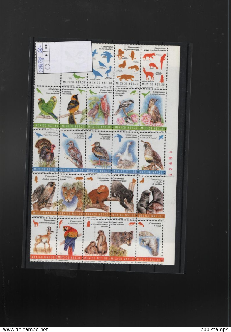 Mexico Michel Cat.No. Sheet Mnh/** 2405/2428 Birds - Mexique