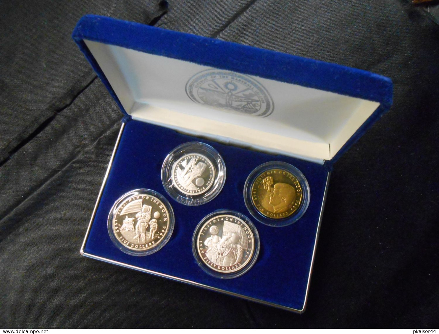 Marshallinseln  1994  First Men On The Moon  Münz-Set  Silber/Bronze/Messing  Proof - Ric - Marshallinseln