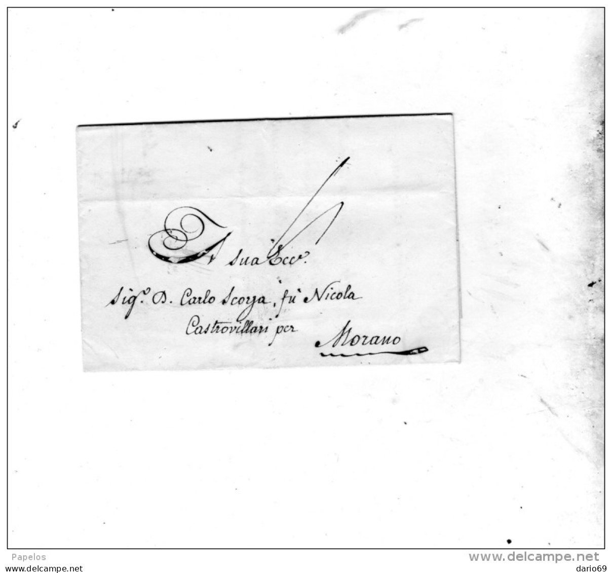 1853 LETTERA  DA NAPOLI X MARANO - 1. ...-1850 Prephilately