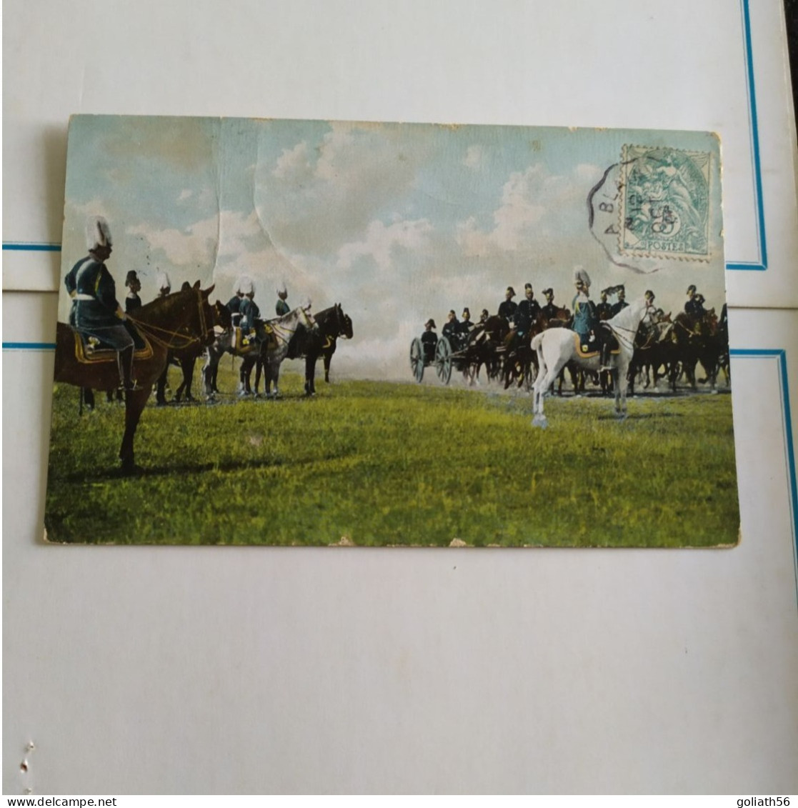 CPA De Cavaliers, Hussards, Cuirassiers Ou Dragons, Régiment De Cavaliers à Identifier Pas De Légende, Tampon 1906 - Regimente