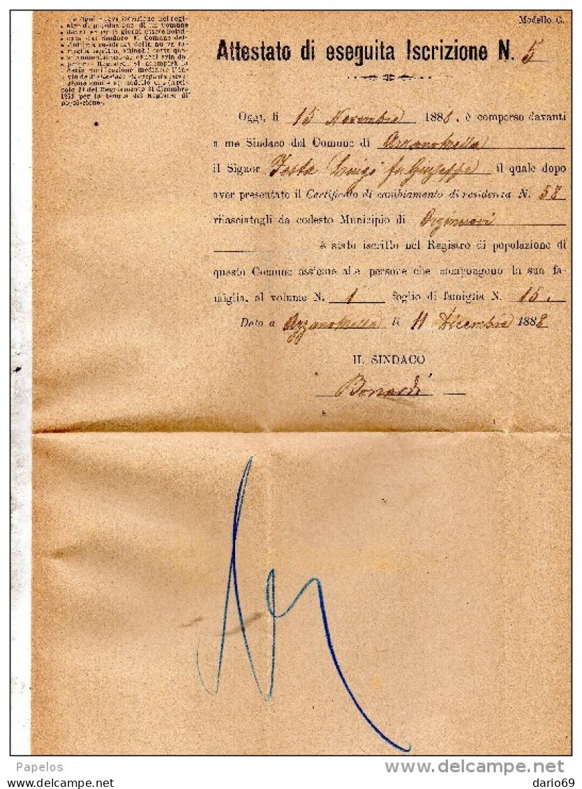 1888 LETTERA CON ANNULLO BAGNOLO MELLA BRESCIA - Poststempel