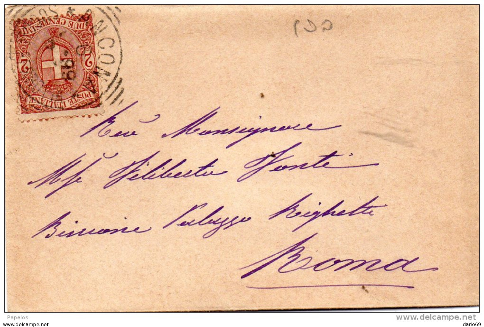 1899  LETTERA  CON ANNULLO ANCONA - Storia Postale