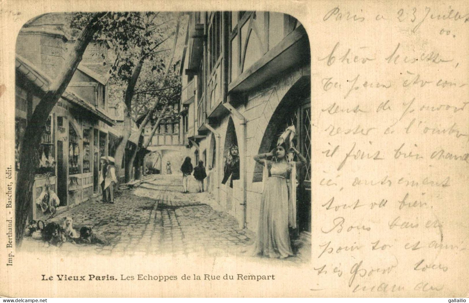 LE VIEUX PARIS LES ECHOPPES DE LA RUE DU REMPART - District 09