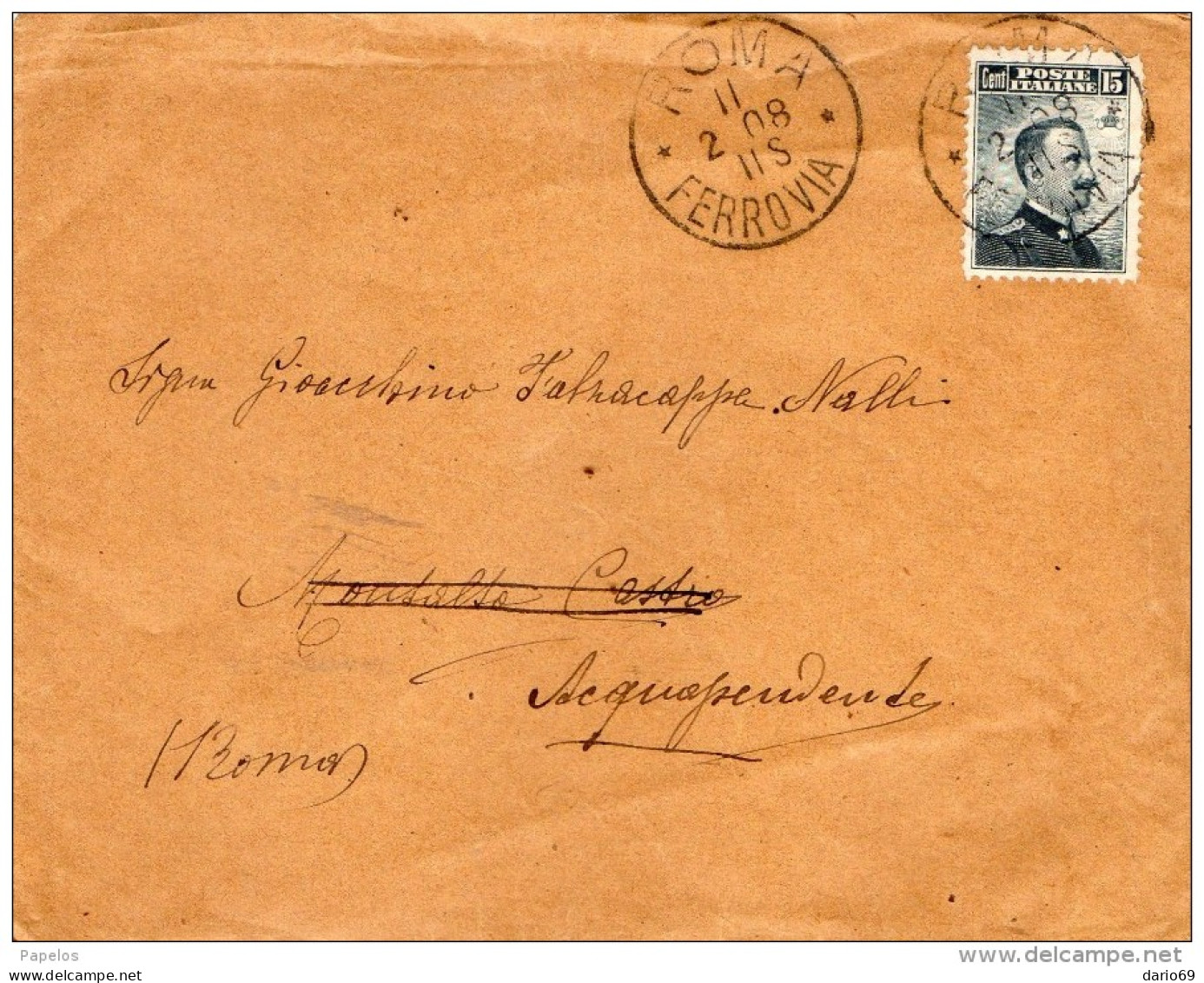 1894   LETTERA CON ANNULLO ROMA SUCCURSALE 16 - Poststempel