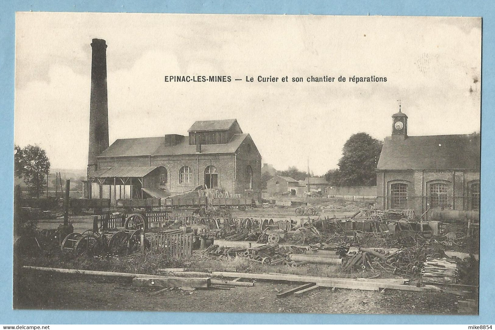 1336  CPA   EPINAC-LES-MINES   (Saône Et Loire)  Le Curier Et Son Chantier De Réparations  ++++++ - Sonstige & Ohne Zuordnung