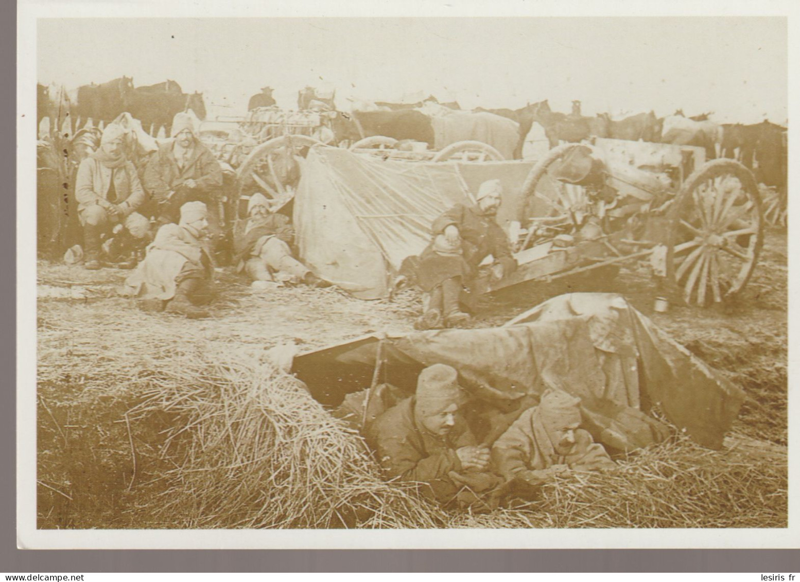 C.P. - PHOTO - VISION DE GUERRE - 1914 - 1918 - BIVOUAC D'ARTILLERIE - VG 9 - VOIR ET COMPRENDRE - Guerre 1914-18