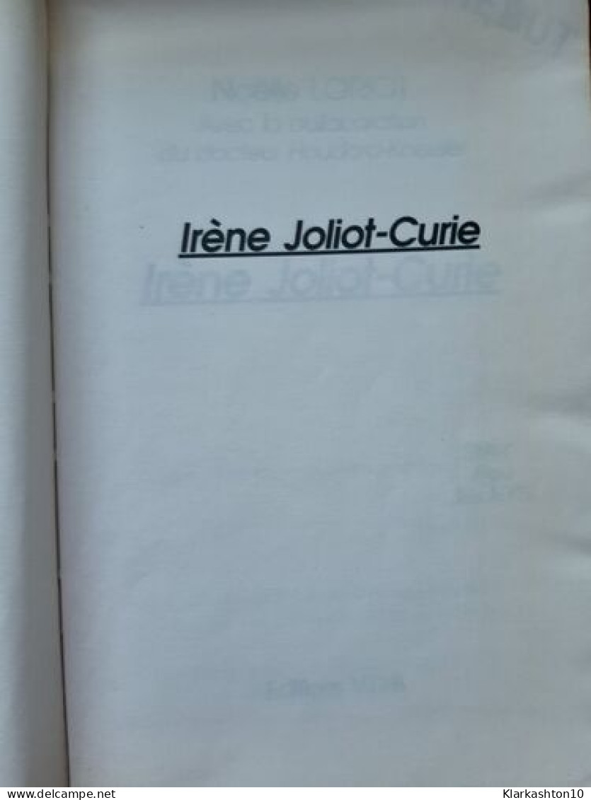 Irene Joliot Curie - Autres & Non Classés