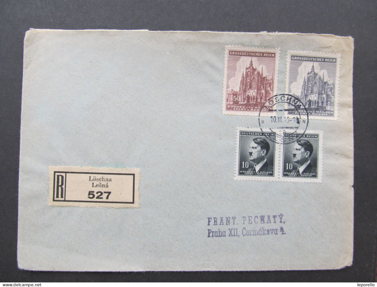 BRIEF  Lešná - Praha 1940 // P9870 - Briefe U. Dokumente