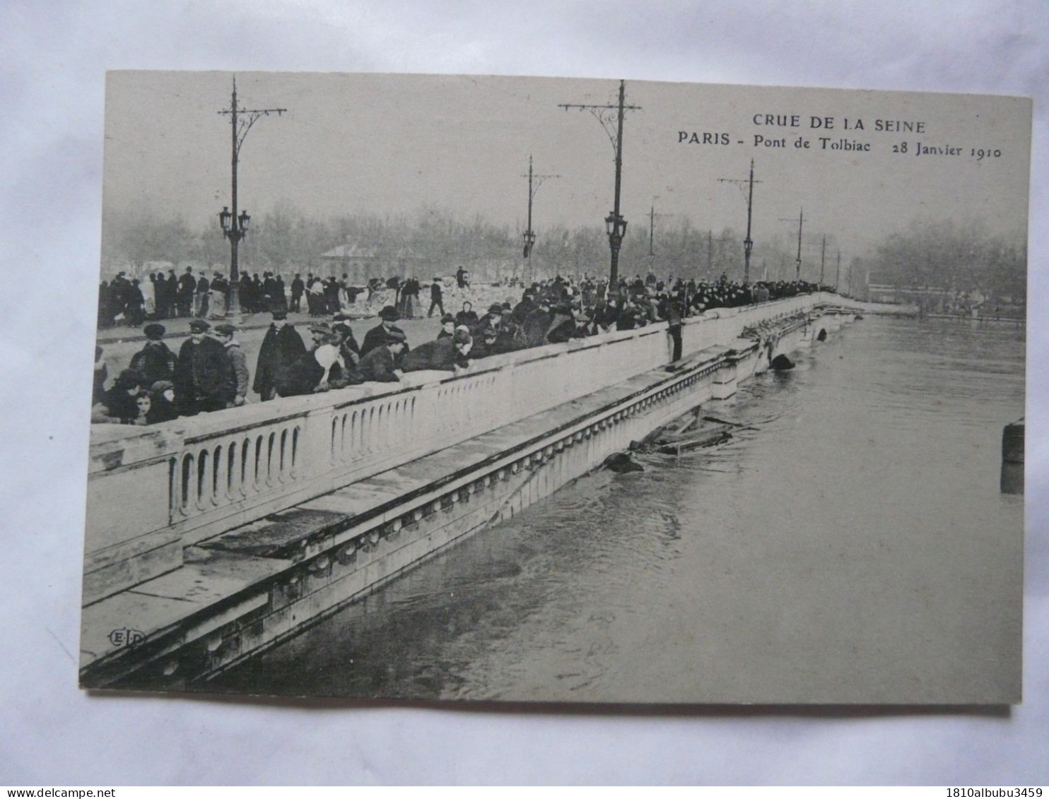 CPA 75 PARIS : CRUE DE LA SEINE 1910 : Pont De Tolbiac - Bridges