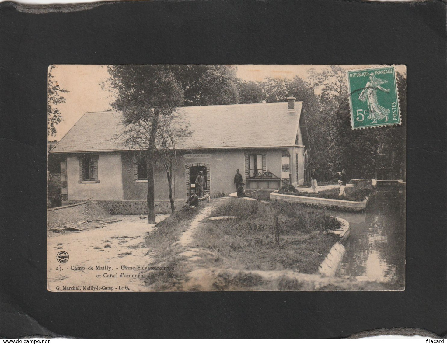 129011         Francia,     Camp  De  Mailly,   Usine  Elevatoire  Et  Canal  D"amenee,   VG - Barracks