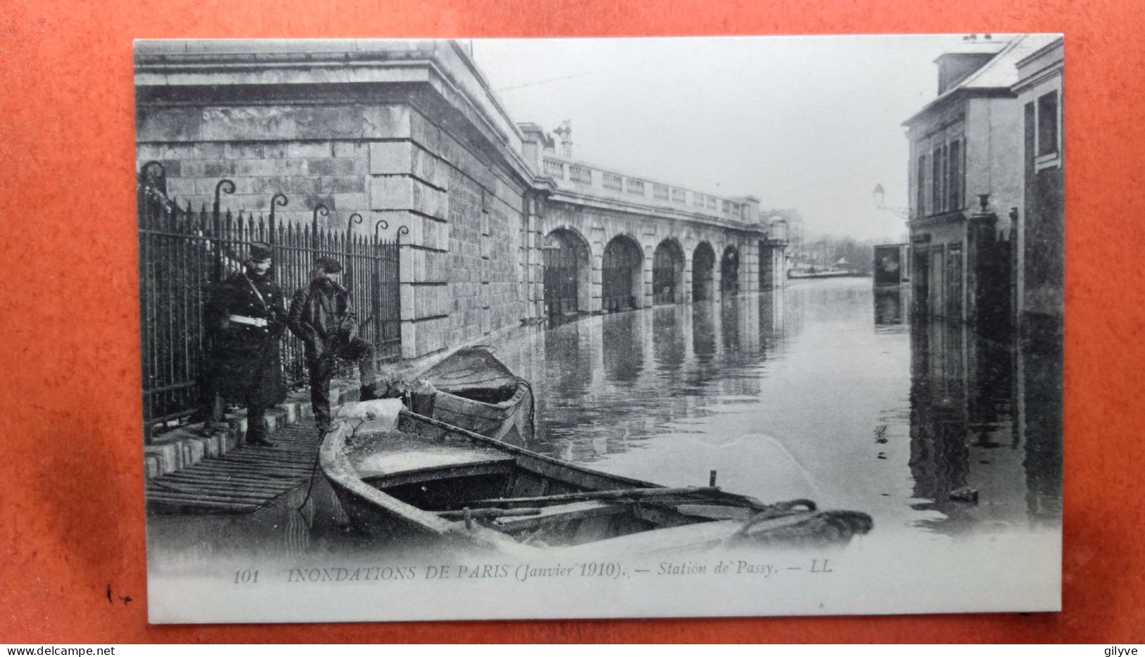 CPA (75) Inondations De Paris. 1910. Station De Passy.  (7A.768) - Inondations De 1910