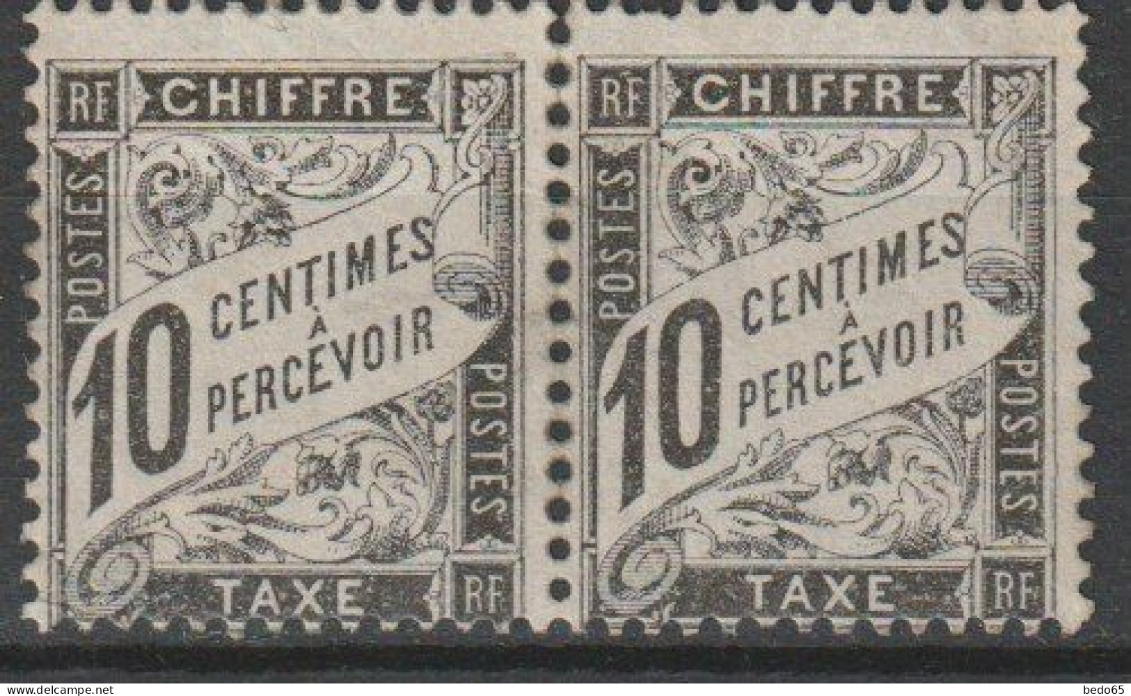 FRANCE TAXE PAIRE DE N° 15 NEUF**TB - 1859-1959 Postfris