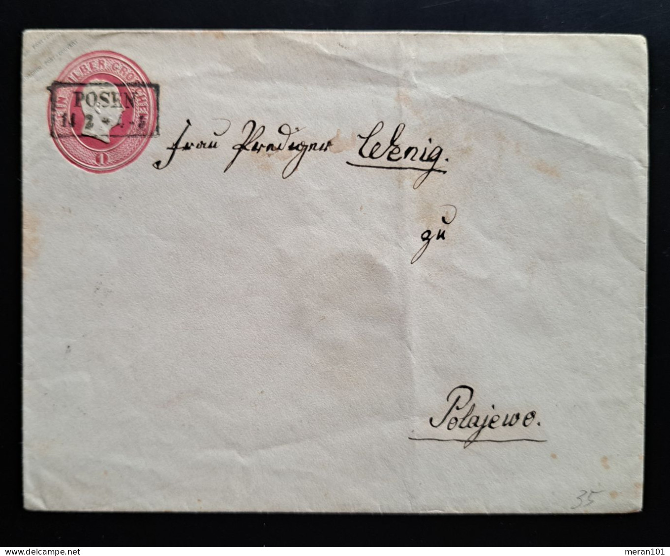 Preussen, Umschlag 1 Sgr. POSEN - Postal  Stationery