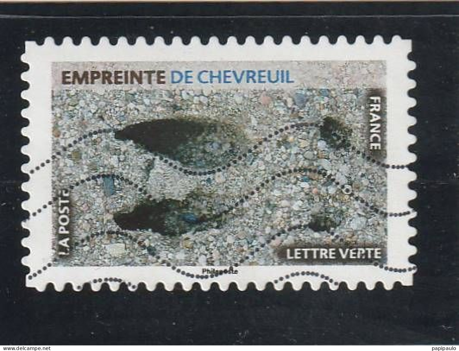 FRANCE 2021 Y&T 1966  Lettre Verte Empreintes - Usados