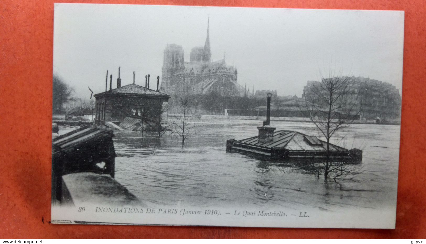 CPA (75) Inondations De Paris. 1910. Quai Montebello. (7A.774) - Paris Flood, 1910