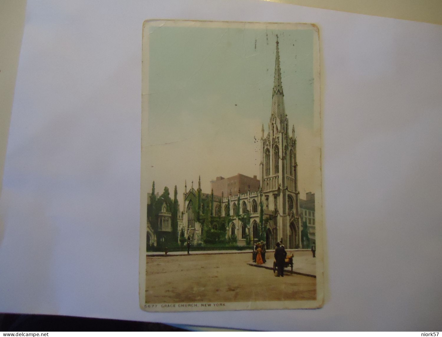 UNITED STATES  POSTCARDS  NEW YORK GRACE CHURCH 1914 IOWA - Andere & Zonder Classificatie