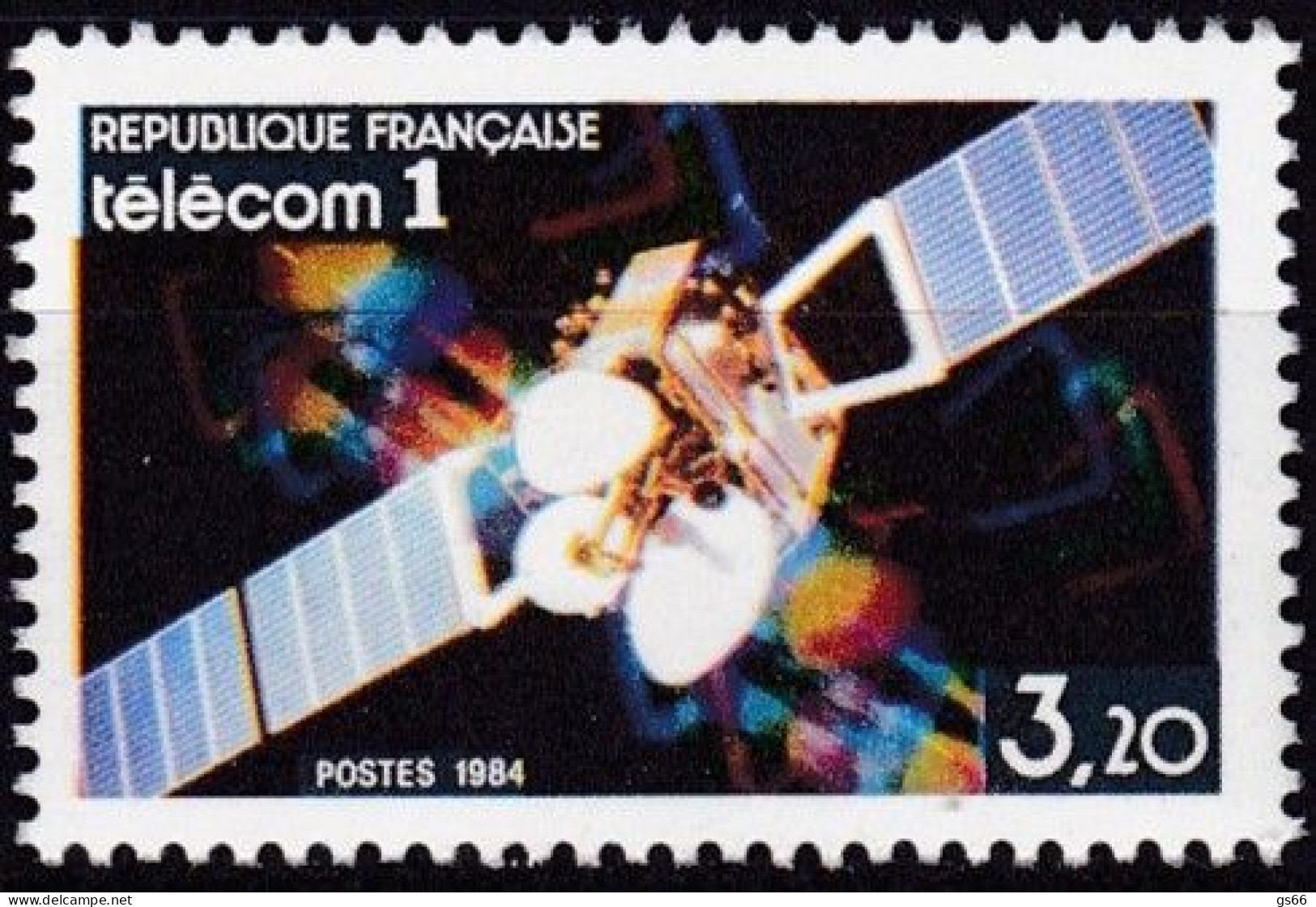 Frankreich, 1984, Mi.Nr. 2459, MNH **, Nachrichtensatelliten, Le Satellite De Communication TELECOM 1. - Unused Stamps