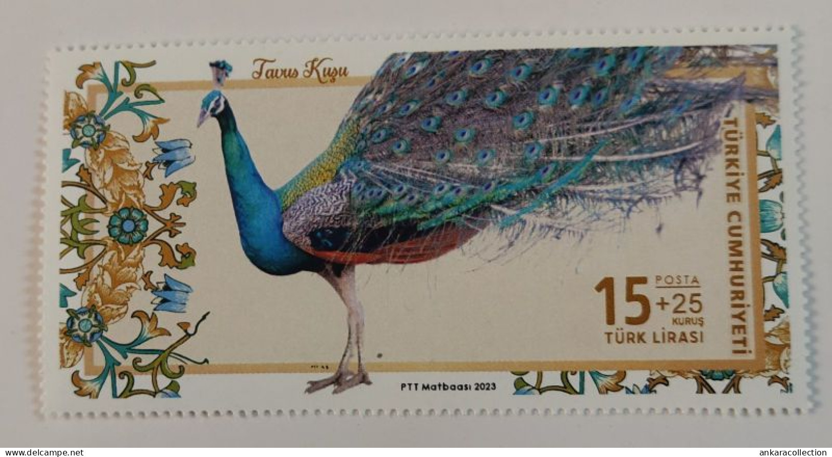 AC - TURKEY STAMP - PEACOCK MNH 13 AUGUST 2023 - Unused Stamps
