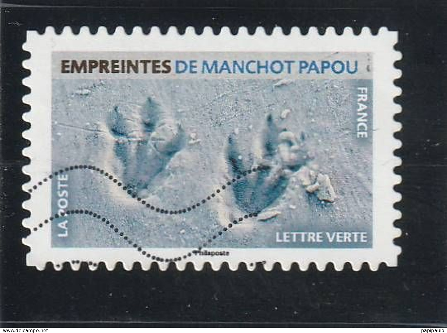 FRANCE 2021 Y&T 1962  Lettre Verte Empreintes - Usati