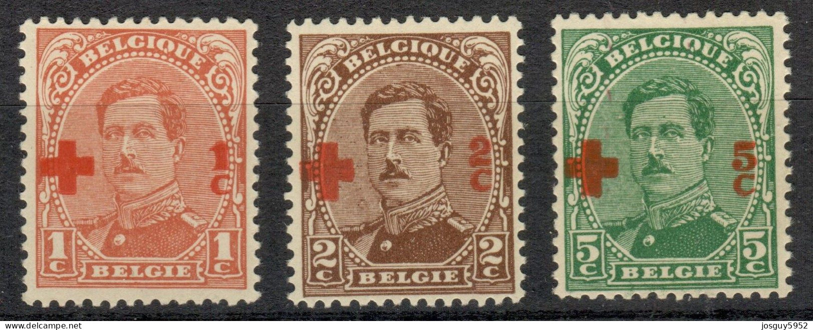 BELGIE 1918 - ALBERT I - N° 150 TOT 152 - MNH** - 1918 Croix-Rouge