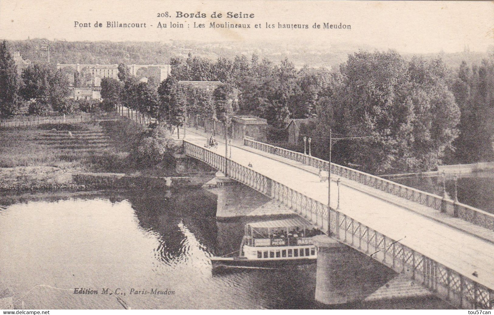 BOULOGNE  SUR  SEINE  -  HAUTS DE SEINE  -  (92)  - CPA   -  LE  PONT  DE  BILLANCOURT. - Boulogne Billancourt