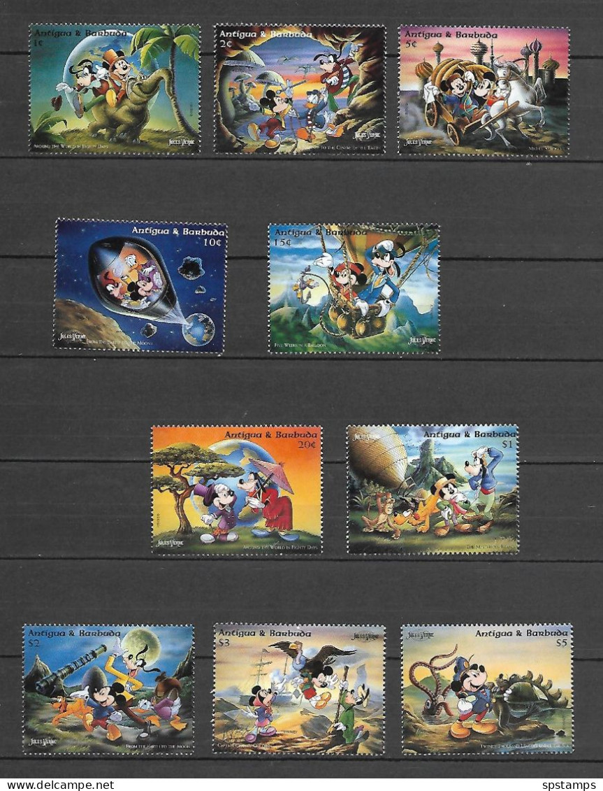 Disney Set Antigua & Barbuda 1994 Jules Verne's Novels MNH - Disney