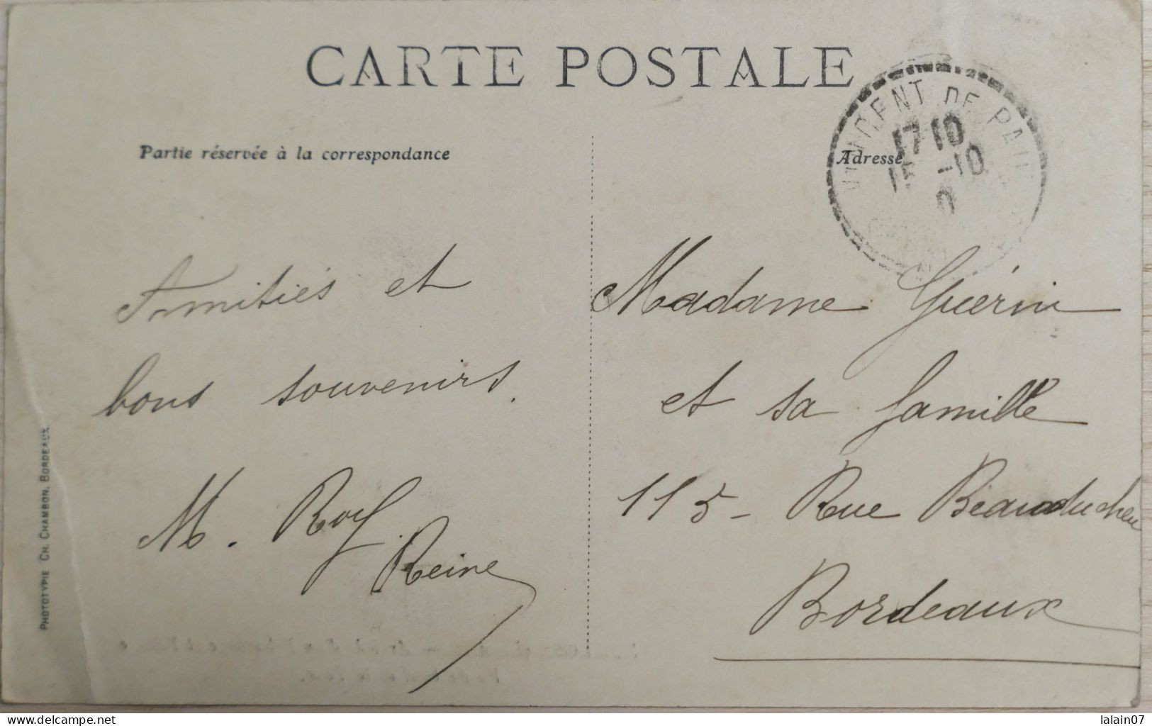 C. P. A. : 40 : BUGLOSE : Arrivée D'un Pélerinage Et Village; Vu Du Haut De La Tour, Timbre En 1909 - Autres & Non Classés