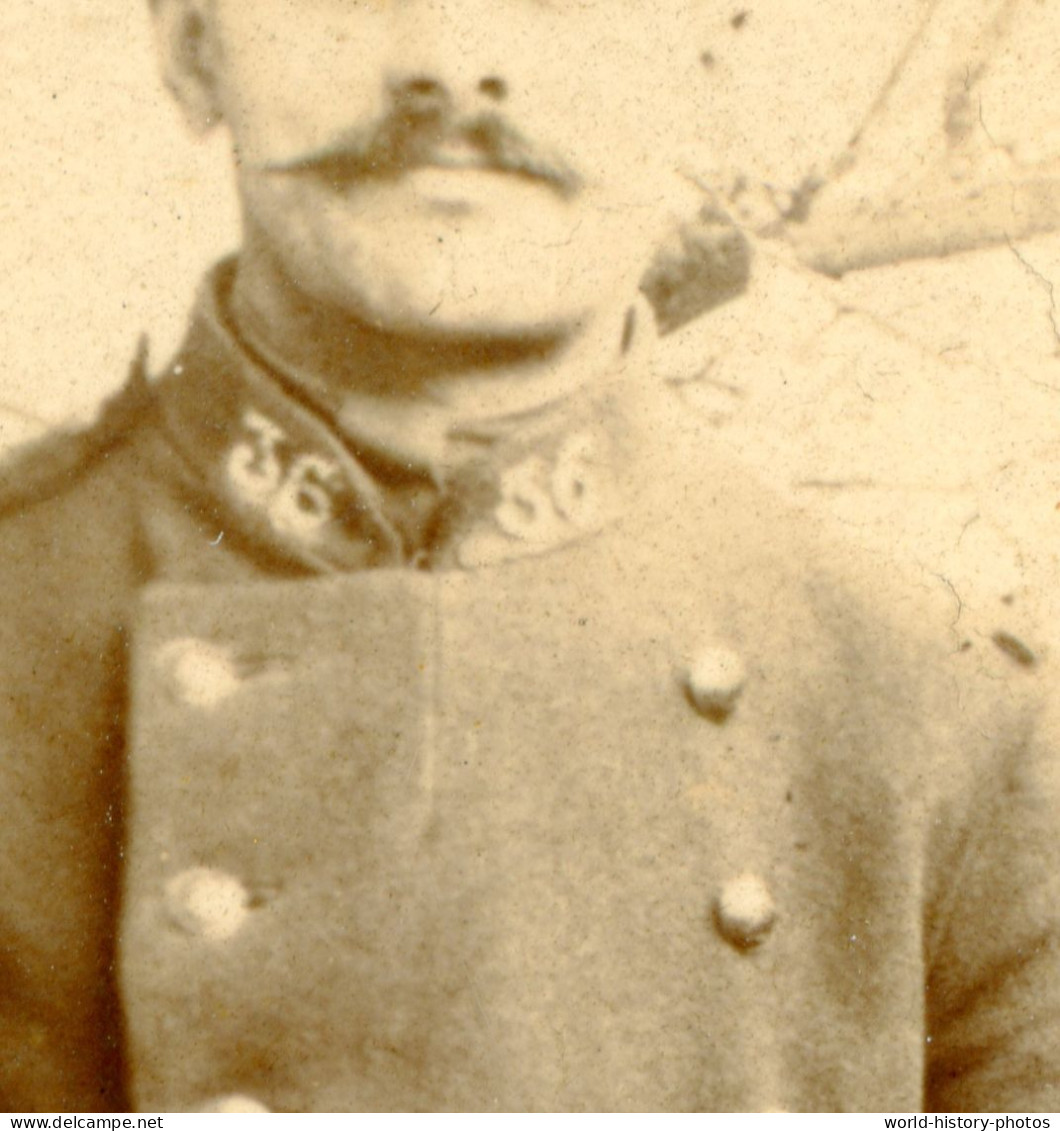 CPA Photo - Beau Portrait De Poilu , 36e , 60e Et 106e Régiment Territorial - 1914 1918 Képi Uniforme WW1 Guerre Soldat - Guerre 1914-18