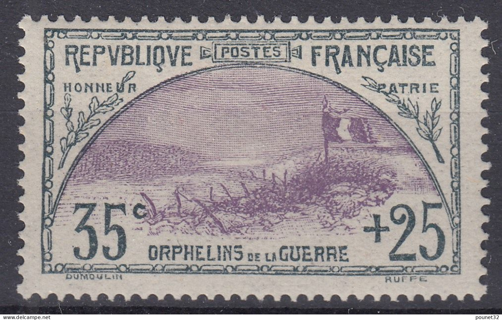 TIMBRE FRANCE TB ORPHELIN N° 152 NEUF * GOMME AVEC CHARNIERE - COTE 200 € - Neufs