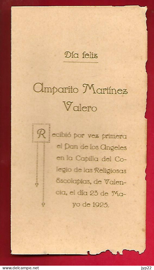 Image Pieuse Amparito Martinez Valero Colegio De Las Religiosas Escolapias Valencia 23-05-1925 - Images Religieuses